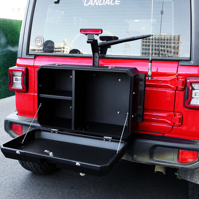Tailgate Door Expansion Panel Rear Mount Aluminum Storage Tool Box for Jeep