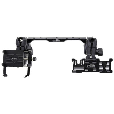 Multi-Mount Dash Phone Holder + GoPro Mount with Aluminum Slide Rail, Flexible Angle for 2018-2022 Jeep Wrangler